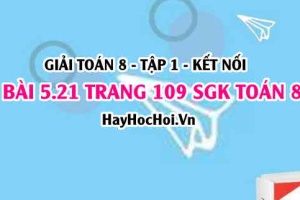 Giải bài 5.21 trang 109 Toán 8 Tập 1 SGK Kết nối tri thức